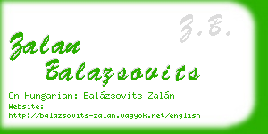 zalan balazsovits business card