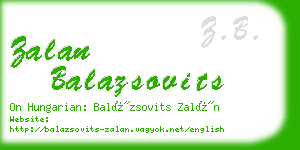 zalan balazsovits business card